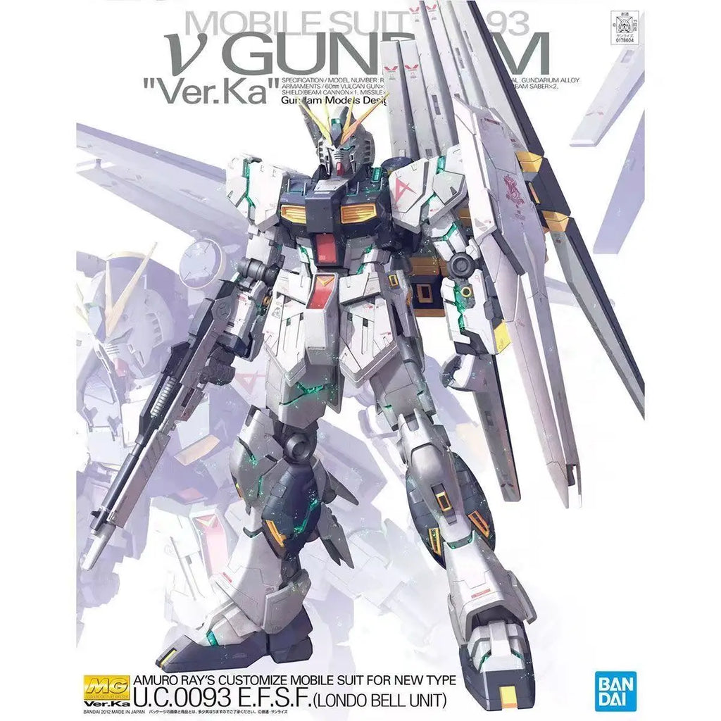 Bandai Original MG 1/100 RX93 V Gundam Ver Ka Full Action Assembly Model Figure Anime Robot Toy Gift