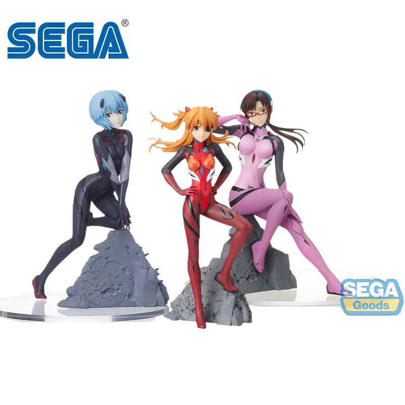 SEGA Original EVANGELION Anime Figure Asuka Langley Soryu Ayanami Rei  Action Figure Toys for Kids Gift Collectible Model Dolls