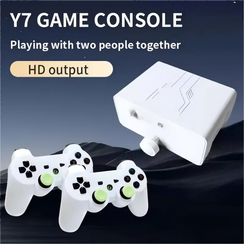 Y7 4K Video Game Console Linux System LPDDR4 2GB TV Box with Wireless Controller Retro Games Compatible with Android