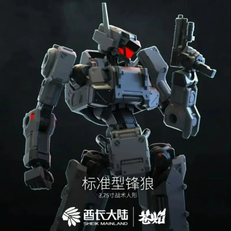 Sheik Mainland 3MIN Project A 1/18 Standard Wolf Buildable Tactical Figure Assembled Model, Multiple Colors Collectible Toy Gift