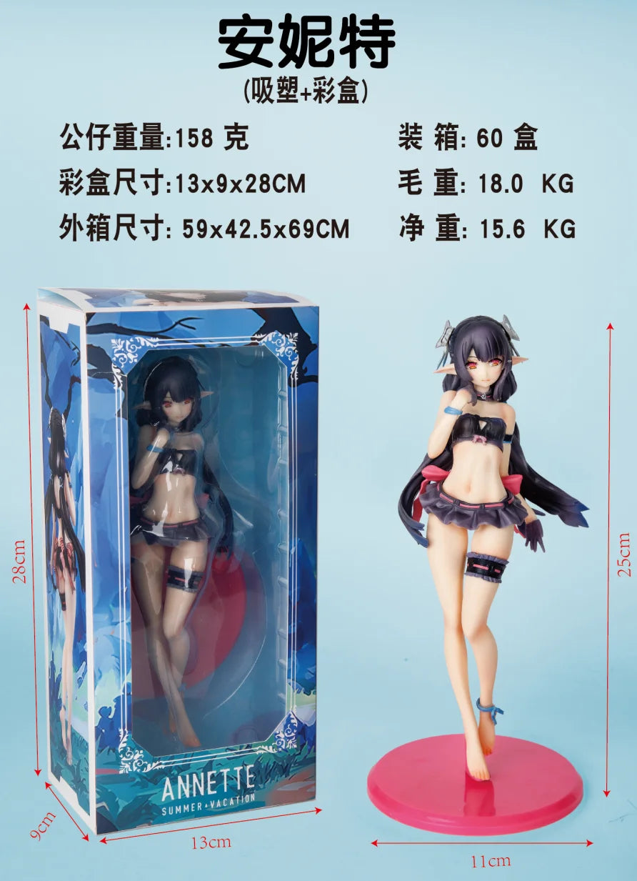 24CM Anime Phantasy Star Online 2 es Figure Annette Stand Animation Model Toys Gifts Collection Decoration Ornaments PVC