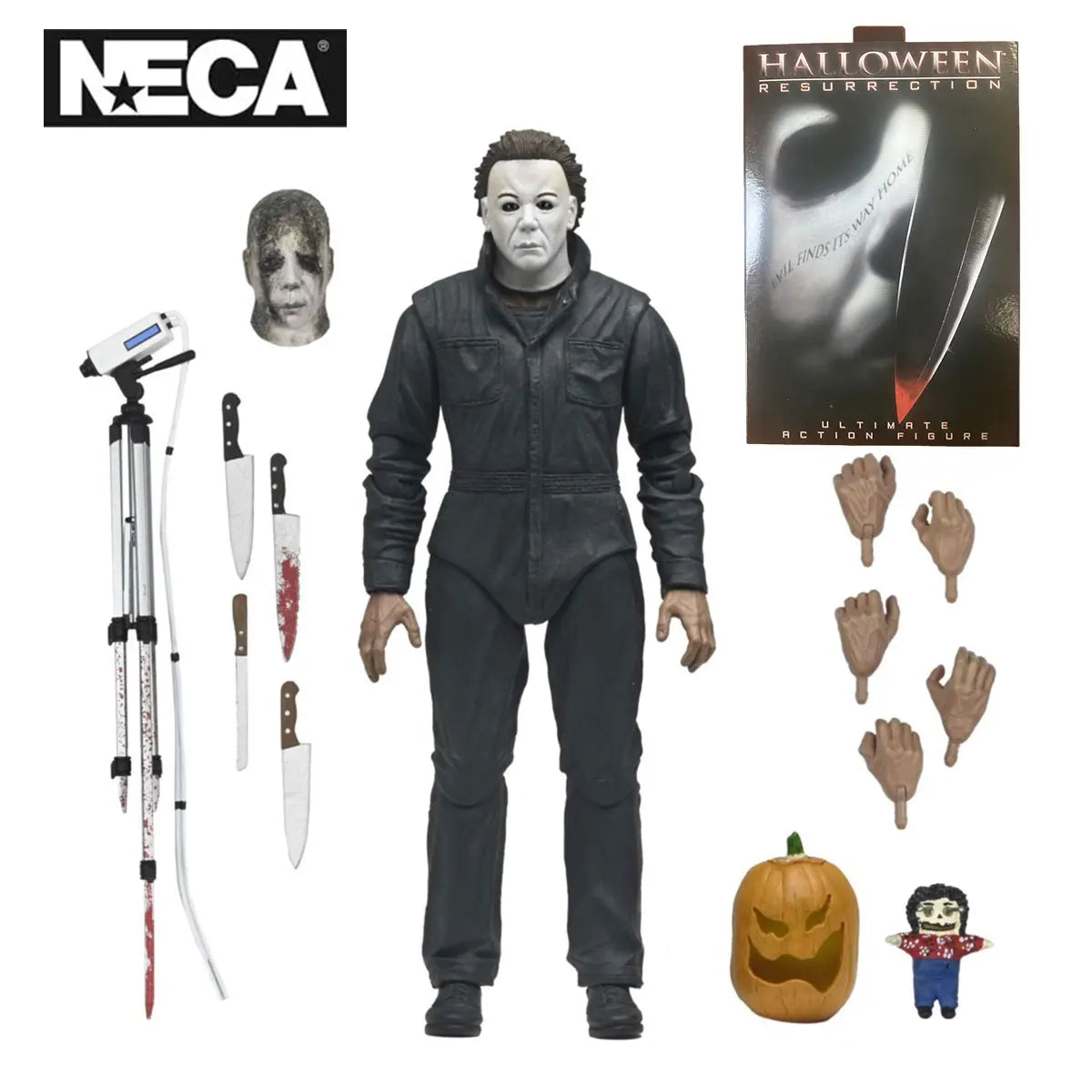 NECA 60655 Toys Halloween Resurrection Action Figure Ultimate Michael Myers 18cm Collection Original Model Doll Decoration Gift