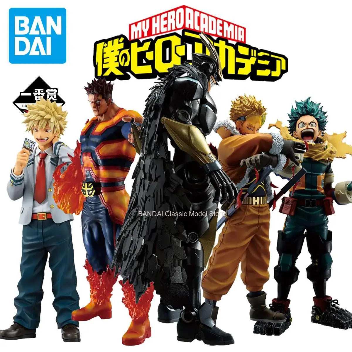 In Stock Original Bandai Ichiban Kuji My Hero Academia Izuku Midoriya Katsuki Bakugo Endeavor Hawks Anime Figures Model Gift