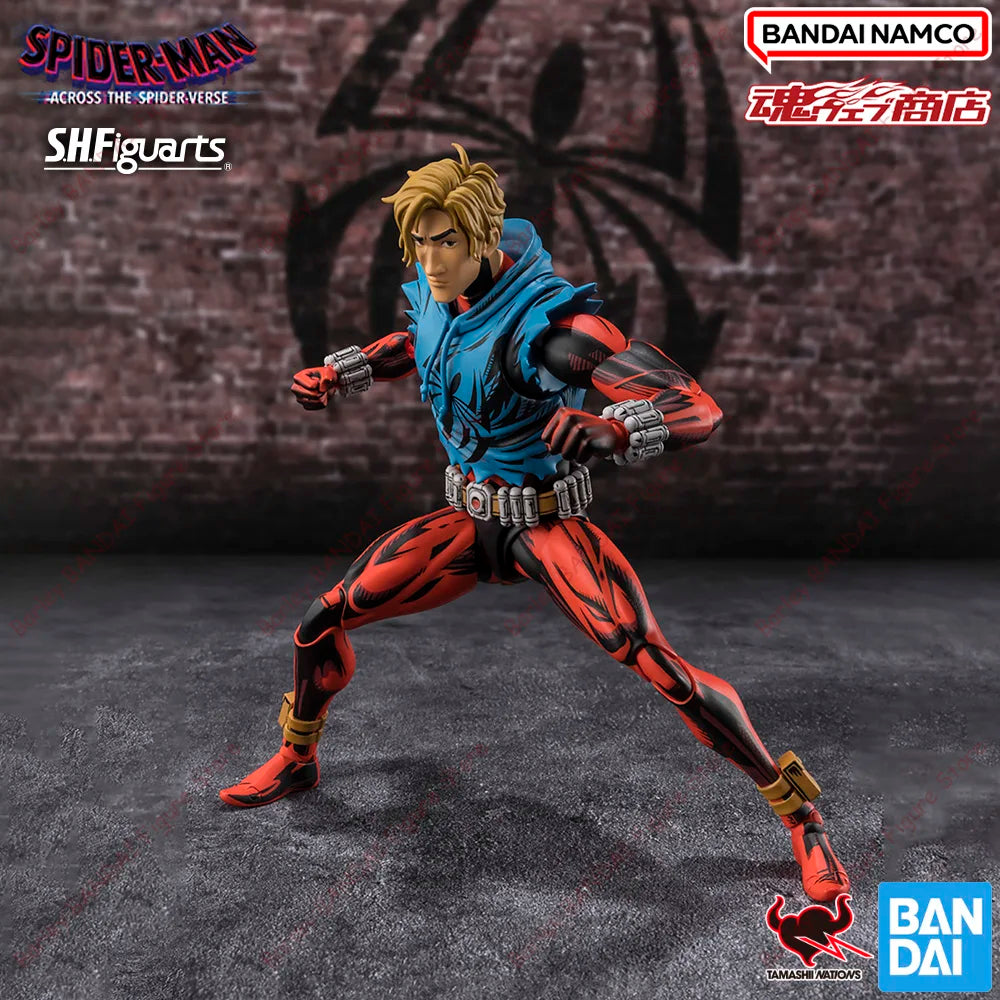 In Stock BANDAI S.H.Figuarts SCARLET SPIDER (Spider Man: Across the Spider Verse) Anime Action Figures Model Toys Gifts For Kids