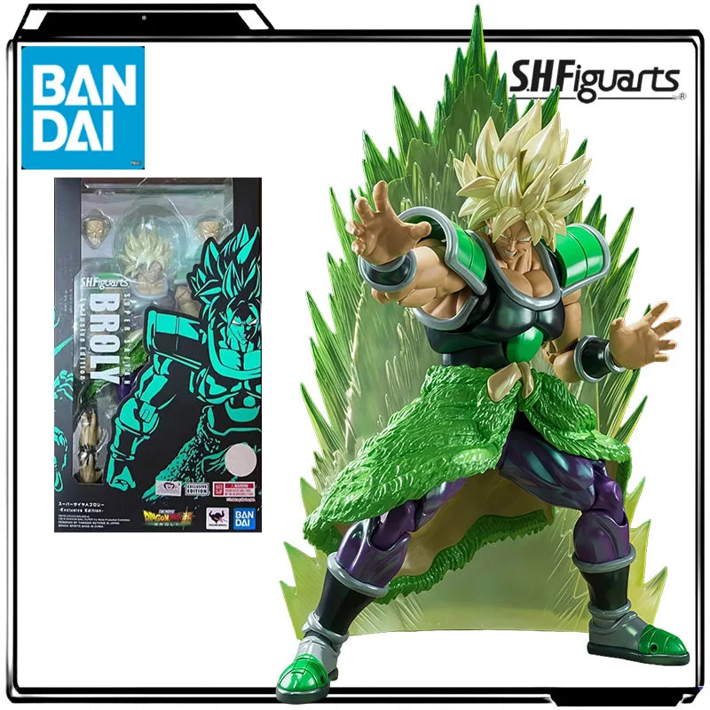 High-end BANDAI S.H.Figuarts Anime Figure Dragon Ball Super: Broly - Super Saiyan Broly - Exhibition Limited Edition - 190mm