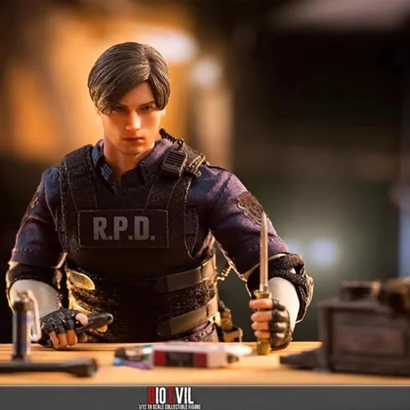 Limtoys Residentevil Leon Rpd Officer 1/12 Scale Articulated Collectible Action Figure Deluxe Version For Game Collectors