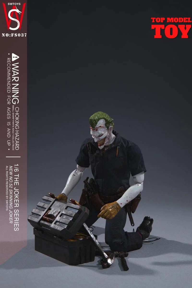 SWTOYS FS037 1/6 Scale Skinning Clown Anime Action Figure 12" Male Soldier Action Figure Dolls Full Set for Collectible Toy
