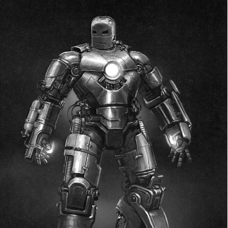 Disney Official Marvel 10th Anniversary Iron Man Buildable Action Figure Collectible Desktop Statue For Kids Boys Birthday Gift