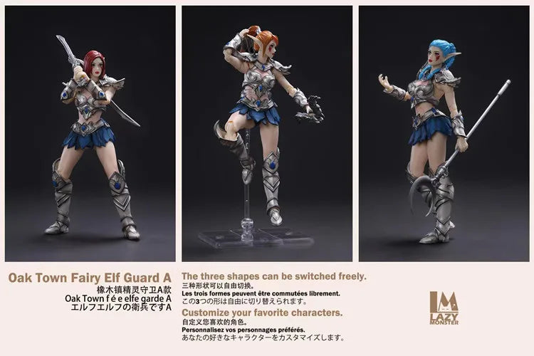 1/12 6 Inch Figure Oakenshire Elf World Of Warcraft Female Soldier Mechanical Girl Toy