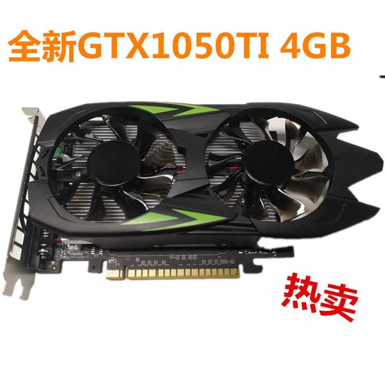 „GTX1050TI 4 GB GDDR5-Gaming-Grafikkarte, für Desktop-PC und All-in-One-Computer, Backplate-Design, 1080P HD HDMI/DP-Ausgang“
