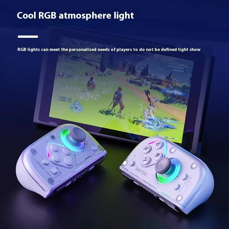 Aolion J20 Wireless Knight Gamepad für links und rechts, RGB-Bewegungssensor, Hall-Joystick für Nintendo Switch 1/2, Controller-Zubehör 