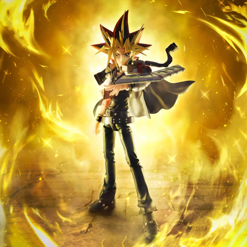 In Stock BANDAI Original Box Figuarts Yu-Gi-Oh YAMI YUGI DARK MAGICIAN Action Figure Model Toy Gift for Kids Foam Box Packaging