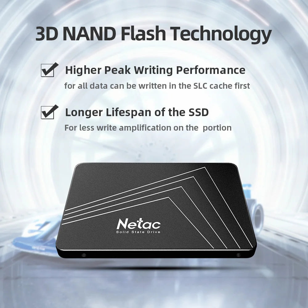 Netac SSD 2tb 128gb 256gb SSD SATA SATA3 HDD SSD Disk Hard Drive Internal Solid State Drives for Computer PC Laptop