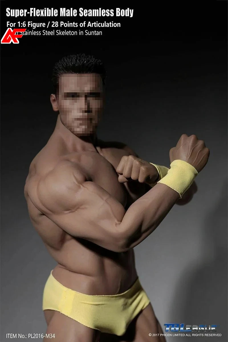 TBLeague PH 1/6 Action Figure Body M30/31/32/33/34/35/36 Stainless Skeleton Super Flexible Seamless Male Suntan figure body