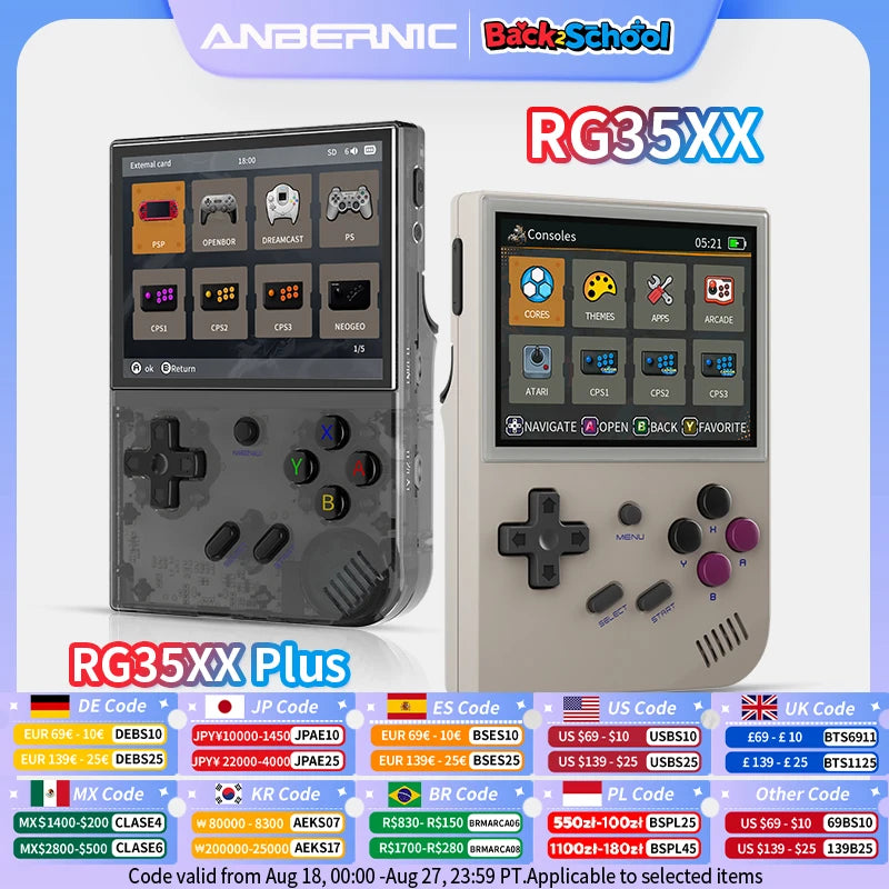 ANBERNIC RG35XX Plus/RG35XX Retro-Handheld-Spielkonsole 3,5-Zoll-IPS-Bildschirm Linux Tragbarer Videospiel-Player unterstützt HD-MI-TV-Ausgang