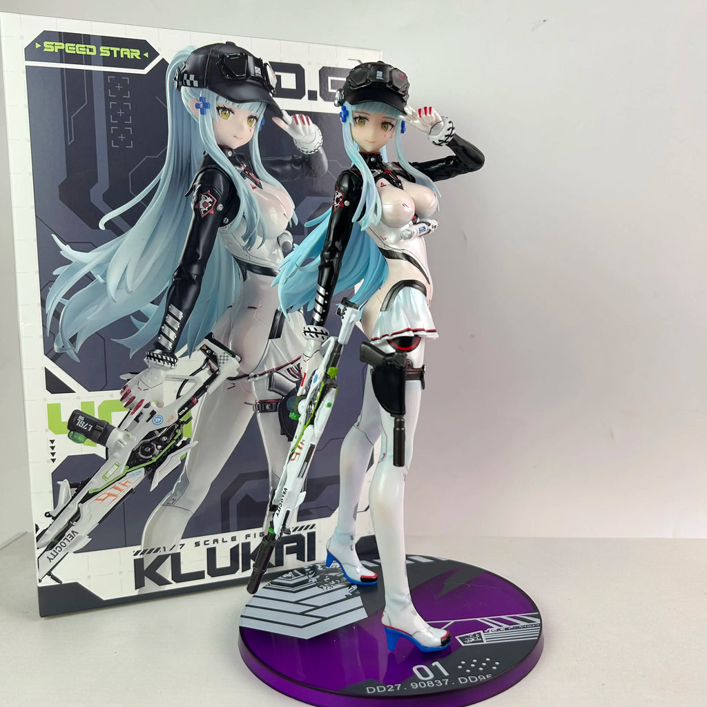 GW HK416 Mecha Girl Anime Figure Fully Painted Collectible Model Desktop Ornament Two Dimensional For Adult Hobby Collectors
