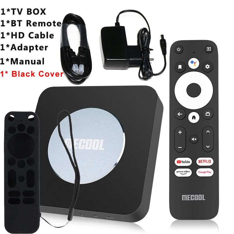 Mecool KM2/KM2 plus 4K Android TV Box Amlogic S905X4 2GB 16GB USB3.0 100M LAN 2.4G 5G WiFi doby atmos Audio TV BOX 2025 new