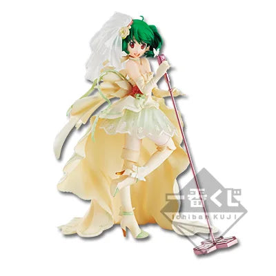 BANDAI Original Ichiban Kuji Macross F Ranka Lee Wedding Dress Anime Action Figure Model Desktop Decoration Hobbies Collectibles