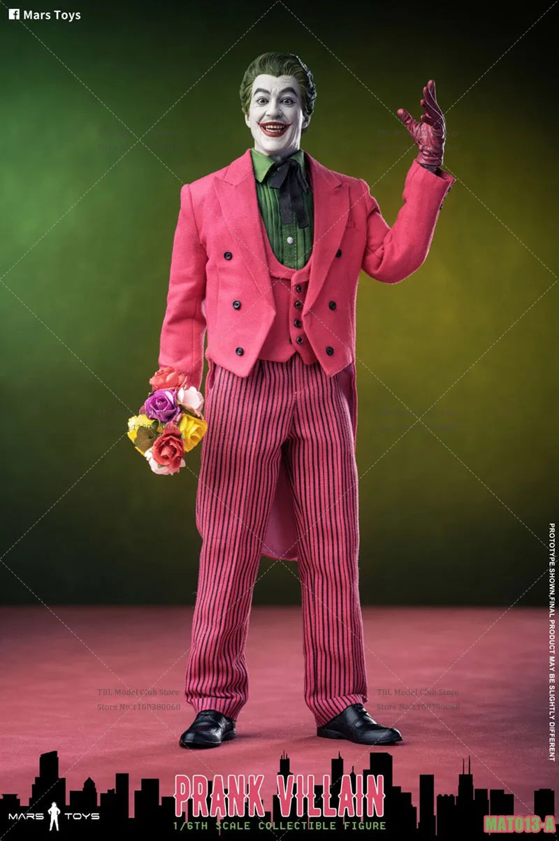 In Stock Mars Toys MAT013 1/6 Scale Prank Villain Pink Clown 1966 Full Set 12'' Male Solider  Action Figure Model Toys