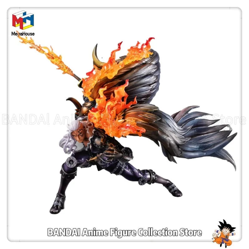 Original MegaHouse P.O.P ONE PIECE “WA-MAXIMUM” The Pirate Group of Hundreds of Beasts KING Anime Characters Model Statue