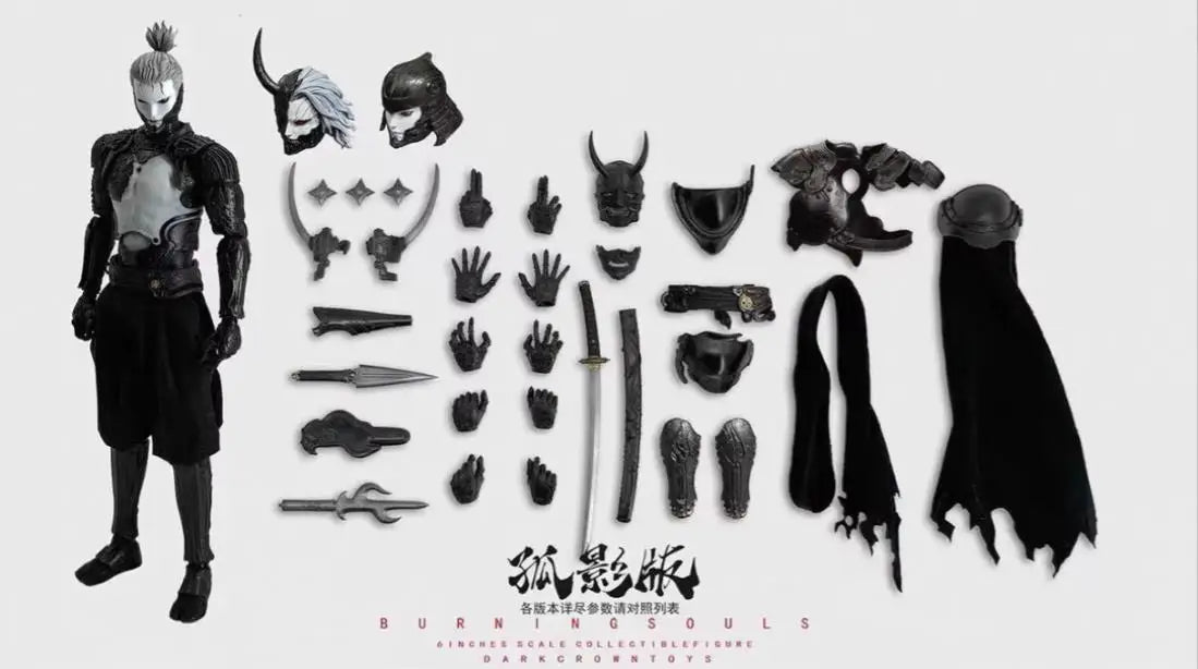 Original DARKCROWN TOYS 6inch BURNINGSOULS Action Figures Immortal Asura Chapter Model Toy Figure Samurai Collection Gift Toys