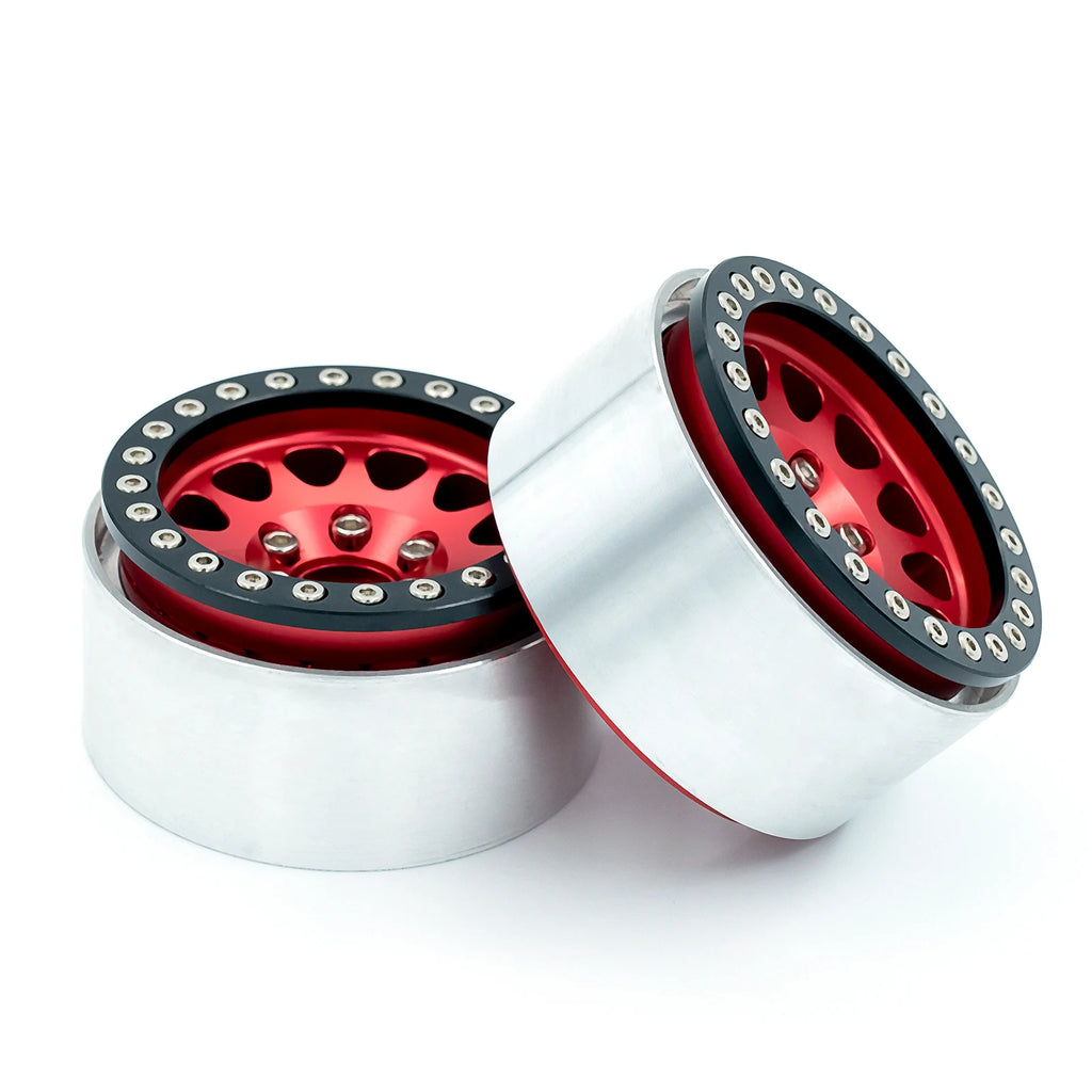 4PCS 1,9 Zoll Beadlock Rad Felgen &amp; Gummi Reifen für 1/10 RC Rock Crawler Axial SCX10 RR10 AX10 Wraith 90048 90018 KM2