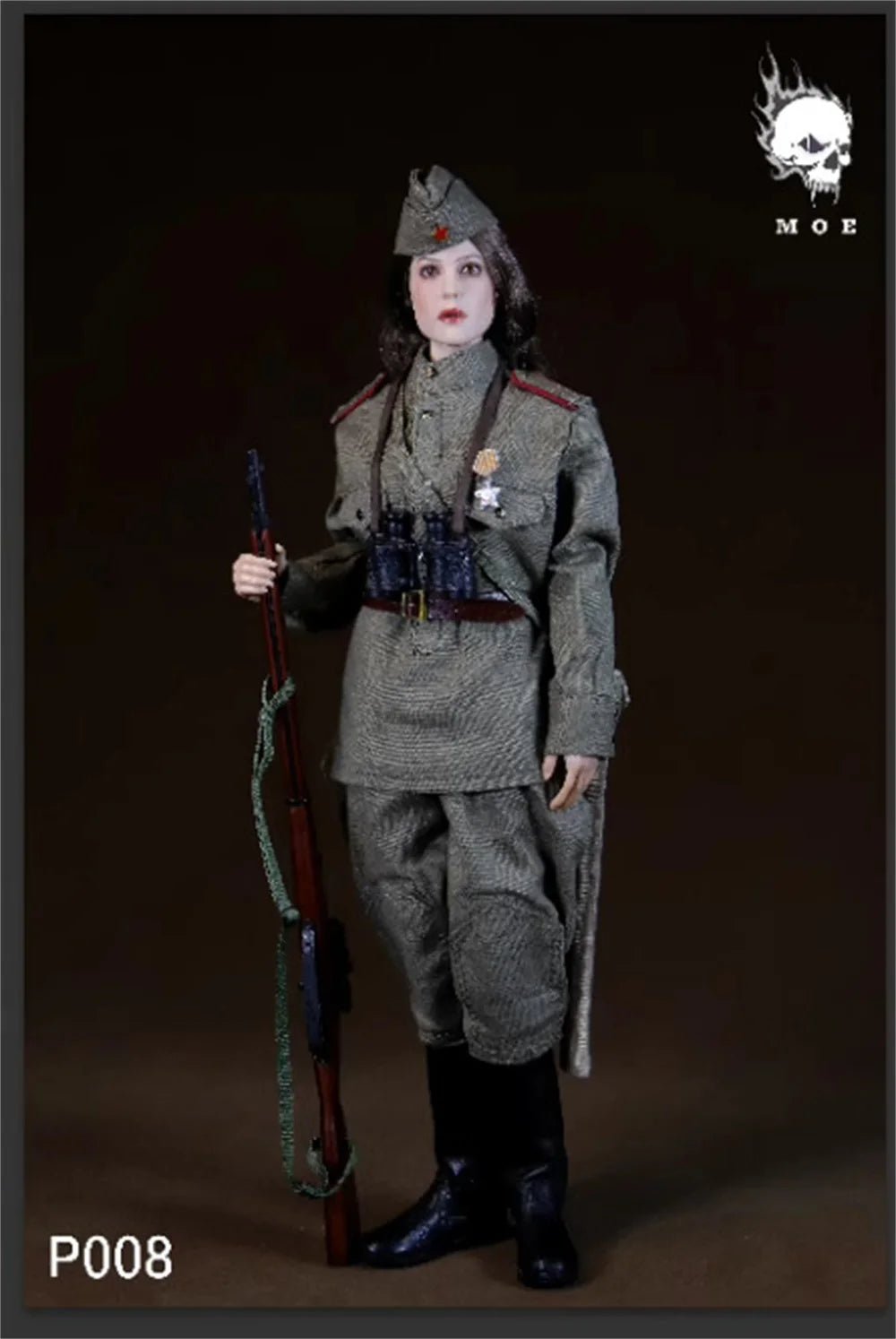 For Sale 1/6 MOETOYS P008 The Female Soviet Russian Action Figure Sniper Winter Snow Full Set Moveable Doll About 12" For Fans