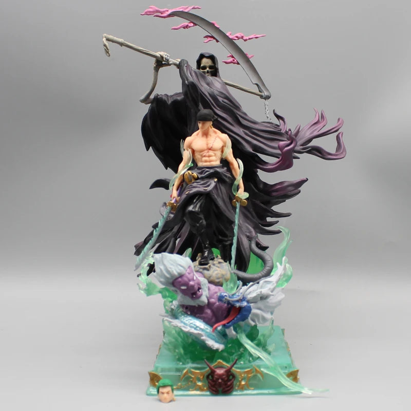 One Piece Anime Figur Zoro Figuren PVC Figur 23,5 cm Statue 2 Kopf Sammlung Desktop Ornament Modell Kinder Spielzeug Weihnachtsgeschenk