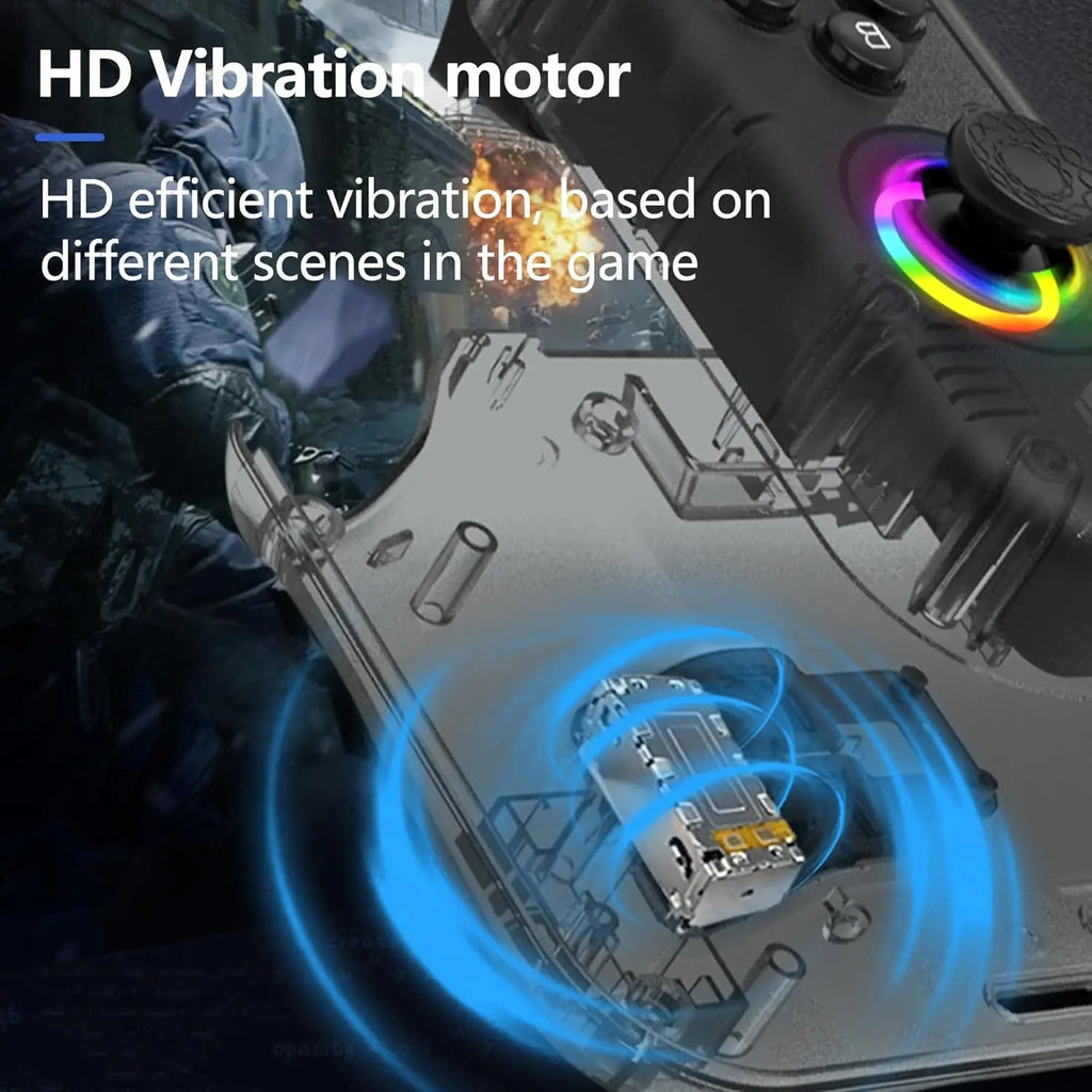 for SwitchOLED with host bracket PD fast charge function vibration 6-axis continuous emitting Hall rocker RGB wired handle