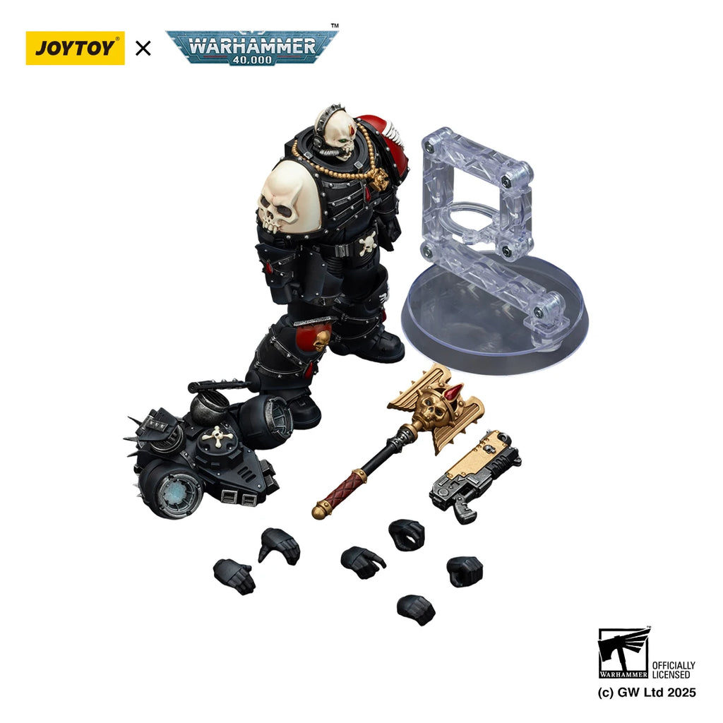 JOYTOY Warhammer 40k 1/18 Action Figures Blood Angels Lemartes With Jump Pack,Blood Crozius and Absolver Bolt Pistol