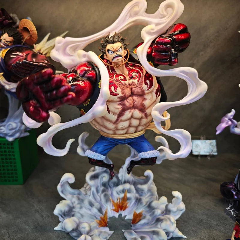 40 cm JT One Piece Ruffy Gear 4 Anime Actionfigur Statue Bounce Man Form in Dressrosa Attire Battle Model Sammlerspielzeug Geschenke