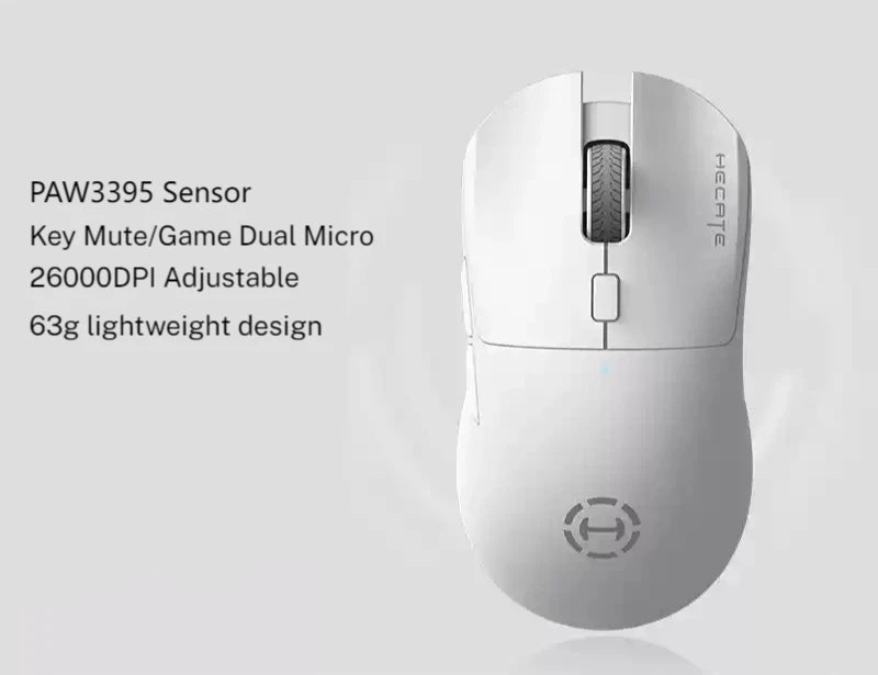 Edifier Hecate G3M pro Подобрена безжична геймърска мишка с три режима, лека и ергономична конструкция, Paw3395 за електронни спортове, аксесоари за компютър