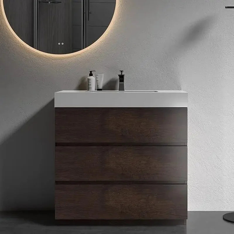 30 Inch Bathroom Vanity with Sink, Modern Small Bathroom Storage, Includes Overflow Feature
