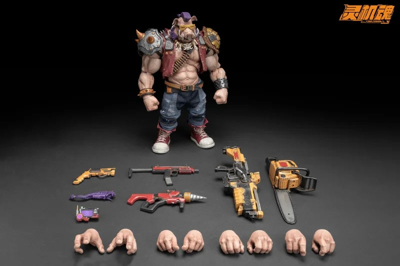 Spot Sale【Pre-Sale】 Linjihun Ninja Ox Head Rossteddy Pig Face Bibo Turtle Action Mol Collectible Figure Toysin