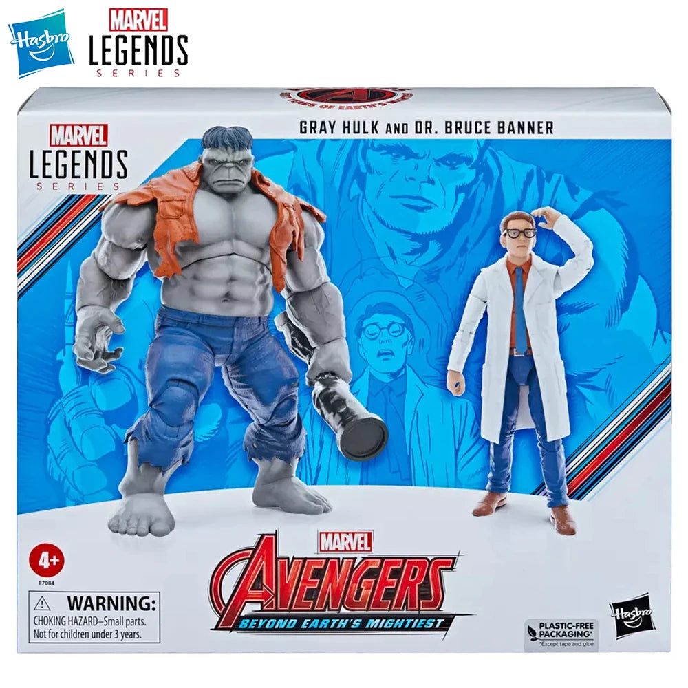 [In-Stock] Hasbro Marvel Legends Series Gray Hulk and Dr. Bruce Banner 2-Pack-Set 15cm Nice Action Figure Model Toy Gifts