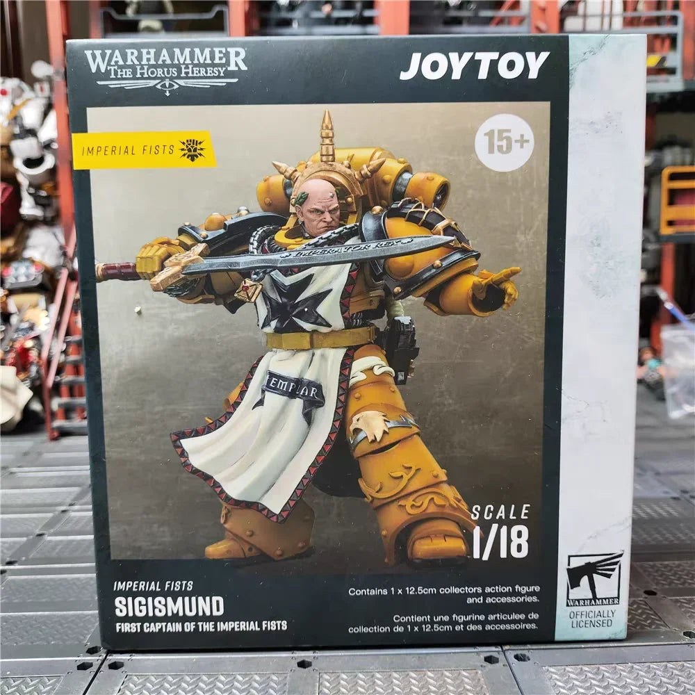 【In Stock】JOYTOY Warhammer 40K Imperial Fist First Warrior Sigismund Model Gift Collection 1/18 Action Figure
