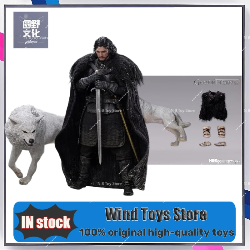 Coming Soon 1/12 Fondjoy Yuanye X Kongling Toys GoT Jon Snow Collectible Action Figure Cloth Model Ornament Gift