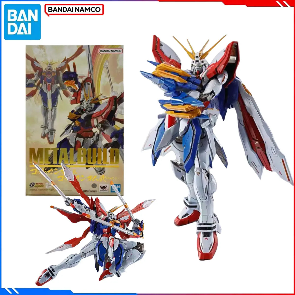 Genuine Bandai Original Gundam Figure Model Kits Anime Figures God Gundam & Burning GundamAction Model Toys Gift for Kids