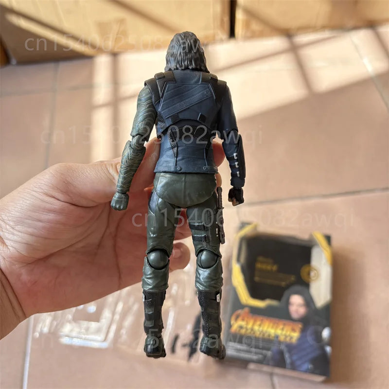 Bandai SHF Kaiyodo Winter Soldier Bucky Barnes Captain America Anime Action Figure Bucky Avengers 3 Infinity War Figures Toys