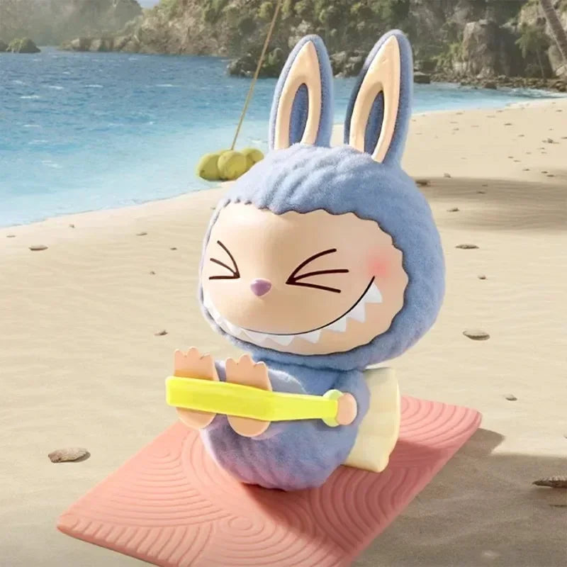 Authentic Popular POPMART THE MONSTERS Labubu Lazy Yoga Series Collectible Figurine Blind Box Toy Decoration Gift