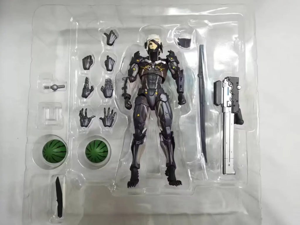 14CM hot Metal Gear Raiden articulated Action figure Metal Gear Character Model ornament Doll Statue Joint Movable game Toy Gift