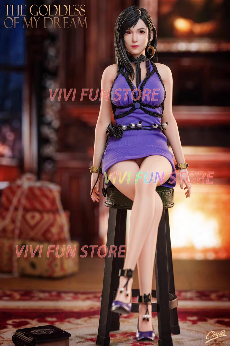In Stock Originate ACG ART Tifa Lockhart THE GODDESS OF MY DREAM 1/6 Model Toys Collect Soft Rubber Body Cloth clothes