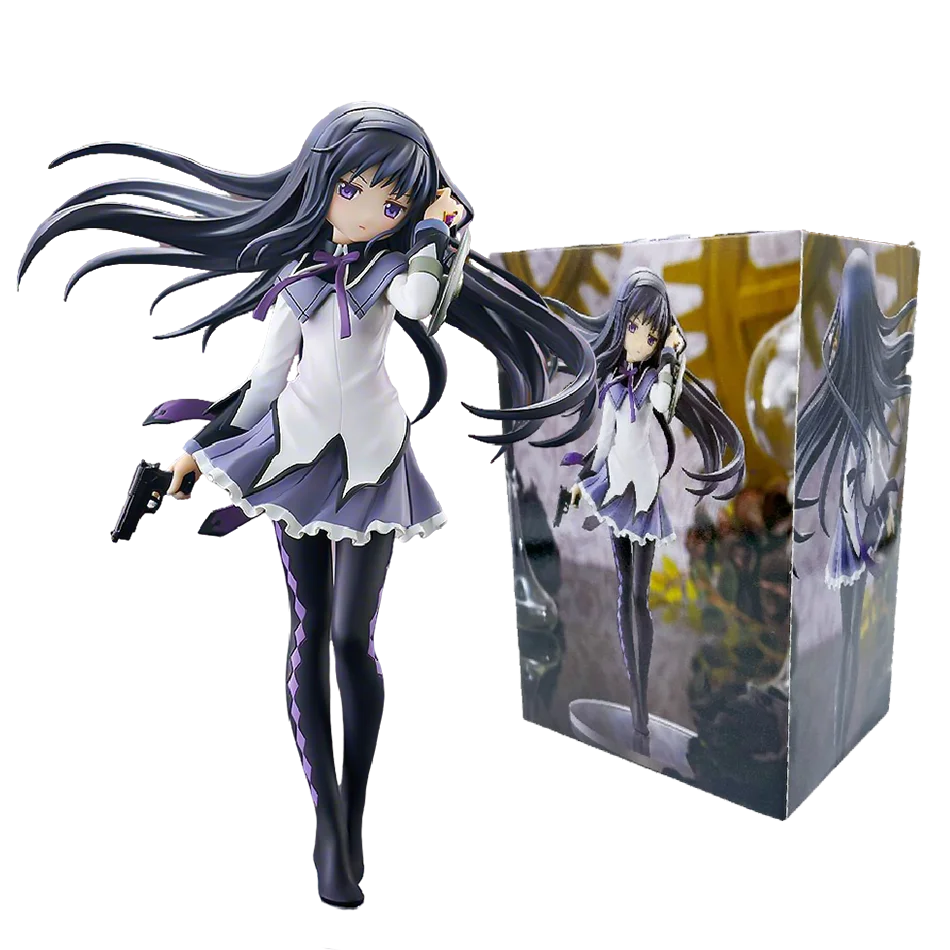 Anime Puella Magi Madoka Magica Figure 17cm Akemi Homura Action Figural Pvc Model Kawaii Decoration Doll Kids Toy Birthday Gift