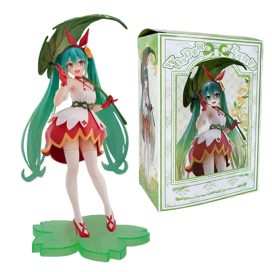 New Hatsune Miku Anime Figure Wonderland PVC Model Action Toy Thumbelina Ver. Desktop Decoration Dolls Ornaments Collection Gift
