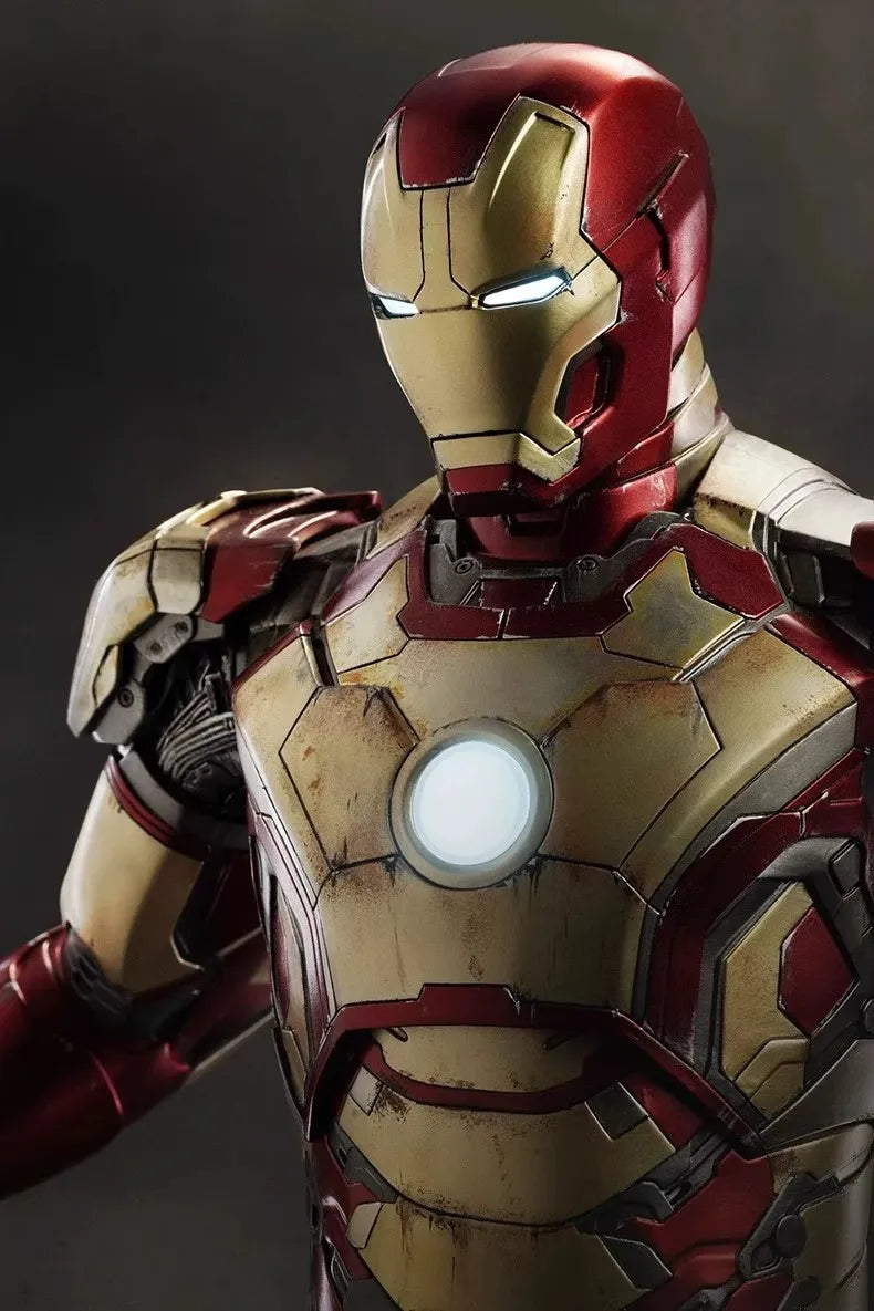 52cm Brand New The Avengers Movie Figure Iron Man Peripheral Resin Scene Model Statue Desktop Ornaments Kids Birthday Gifts Toys