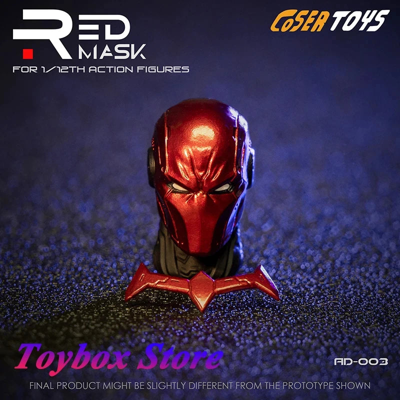 COSER VTOYS 1/12 Red Hood Solider Head Sculpt Classic Comics Villain Clown Predecessor Carving Model For VTOYS 6" Male Body