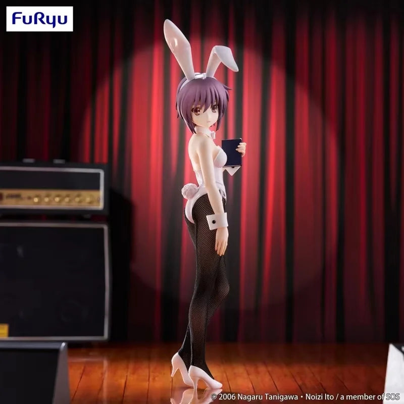 Original Bicute Bunny The Melancholy Of Suzumiya Haruhi Asahina Mikuru Nagato Yuki Bunny Girls Action Figure 27cm Pvc Model Toys