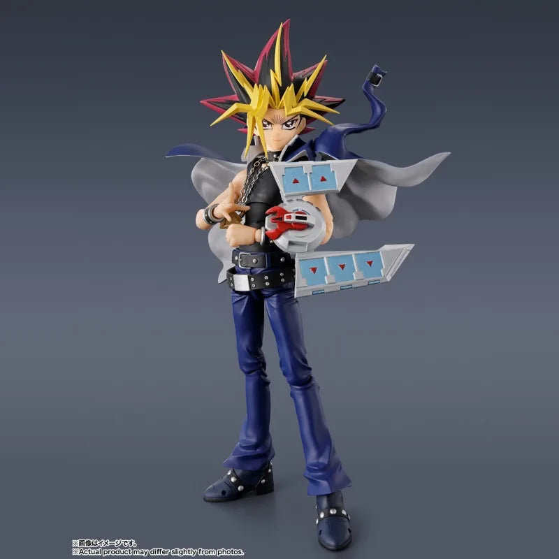 Bandai Genuine SHF YAMI YUGI Yu-Gi-Oh! Duel Monsters Anime Action Figure Collectible Joint Mobility Model Toys Gift