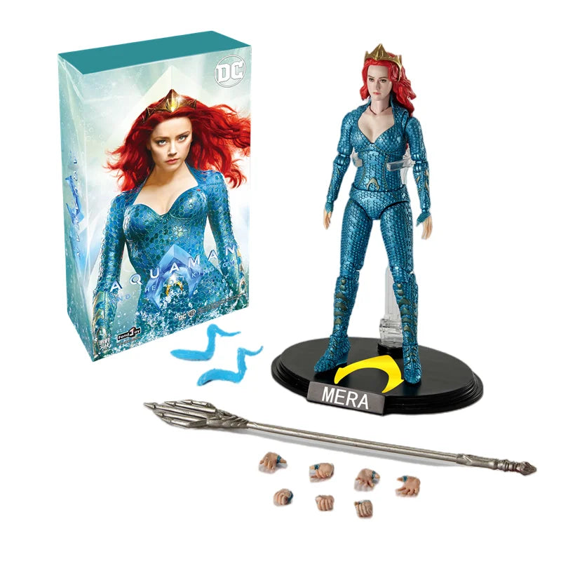 DC Originals Justice League Figure Superman Batman Wonder Woman Aquaman Mera Anime Figures Collectble Models Toys Gift