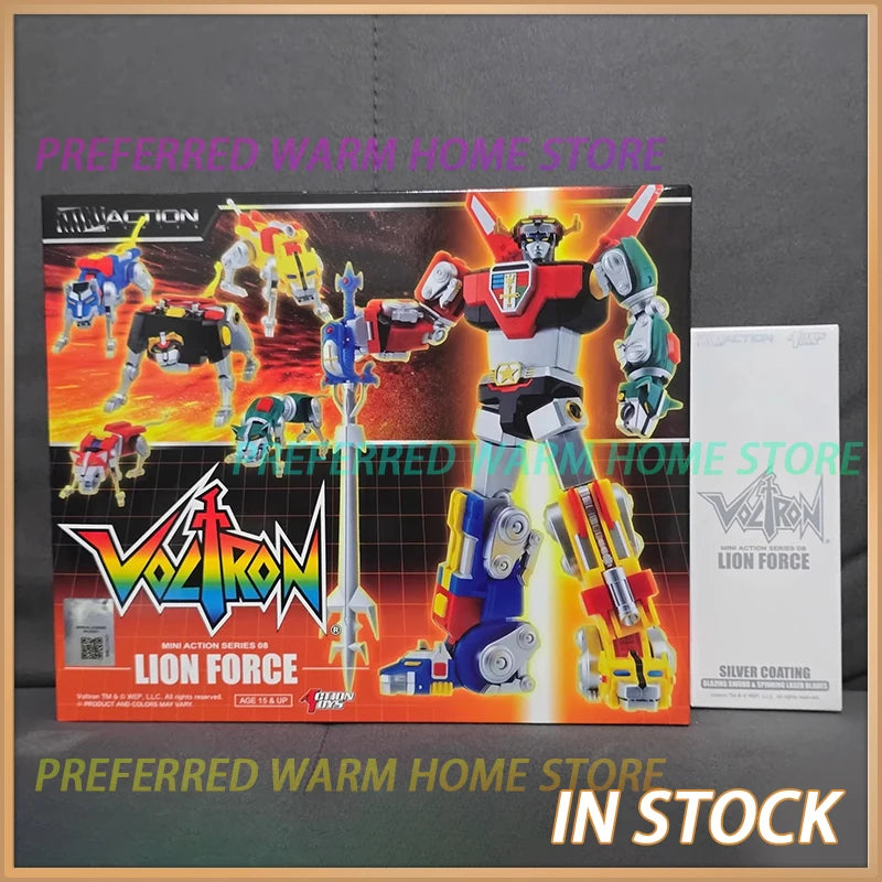 In Stock Action Toys Voltron GoLion LION FORCE Mini Action Movable Model Toys Collection 5 in 1 Combination